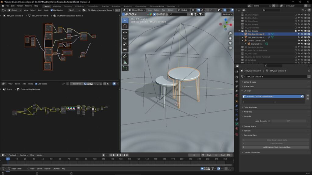 making of asset mueble 3d unity blender