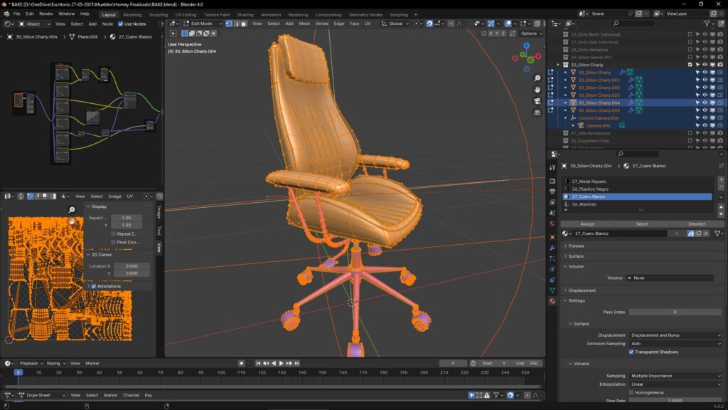 making of asset mueble 3d unity blender